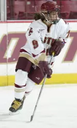 Senior co-captain Michelle Lombardi is the only current Eagle to have ever notched a goal against Wayne State.