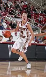 Freshman Elisabeth Egnell had 14 points in BC's victory over Holy Cross.