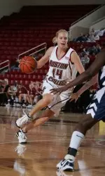 Freshman Elisabeth Egnell had 15 points in the 68-58 loss to Harvard.