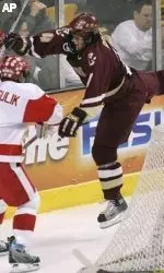 Mike Brennan scored BC's goal -- his first of the season -- in the Hockey East Championship