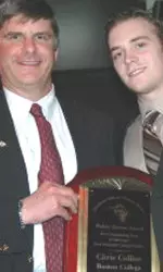Senior forward Chris Collins captured the 2006 Walter Brown Award, which recognizes the best American-born player in New England.