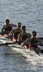 BC's novice eight crew turned in a second-place finish on Lake Hartwell