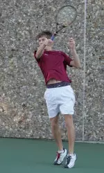 Reiser earned a 6-0, 6-0 win in singles