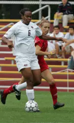 Junior Kia McNeill now has six goals on the season as she put two away in a 4-2 victory over Rhode Island.