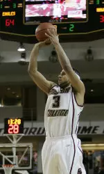 Jared Dudley shoots a 3-pointer against Hartford during the second half Wednesday night in Boston.