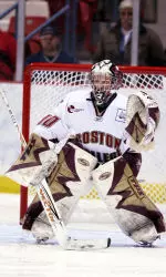 Molly Schaus recorded 36 saves in the overtime win.