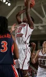 Junior Brittanny Johnson, who missed last season with an injury, had 12 points in the exhibition win over Athletes in Action.