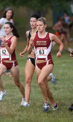 Sophomore Brielle Chabot (l) and junior Mallory Champa (r) lead the way for the women