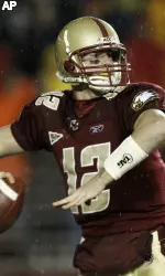 Quarterback Matt Ryan prepares to throw a pass during the first half. (AP)