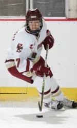 Freshman Anna McDonald recorded two assists in Saturday's 3-2 loss to UConn.