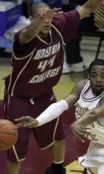 Tyrelle Blair - who hit the game-winner in the final seconds - defends against Florida State's Isaiah Swann during the first half. (AP Photo/Phil Coale)