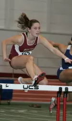 Tiana Riel took first in the 60m hurdles.