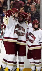Brian Boyle (left) and Nathan Gerbe (right) captured all-league honors at Thursday's pre-tournament banquet