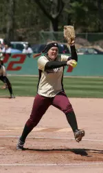 Amanda Klimczak earned the victory in relief