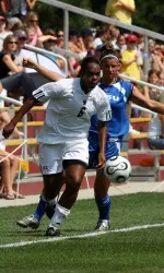 BC forward Kia McNeill scored two goals in the 3-0 victory over BU last season in the NCAA tournament.