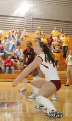 Kelsey Johnson tallied 13 kills and 10 digs in a loss to then No. 14 Duke on Saturday