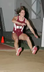 Senior Tiana Riel in Indoor Track Action