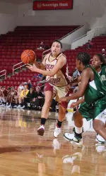 Freshman Jaclyn Thoman had a career-high 13 points as the Eagles defeated Virginia Tech, 63-53, in the first ACC game of the season.