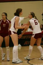 Brittany Pierpont (far right) discussed the ACC and BC's goals for the season.