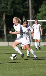 Freshman Julia Bouchelle scored her third game-winning goal of the season.