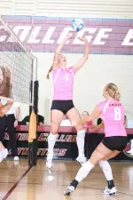 Brittany Pierpont had four kills and 10 assists against Clemson.