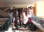 BC before the game against TCU in the hotel hallway.