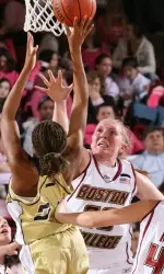 Freshman Carolyn Swords had 14 points in the Eagles 62-53 victory over Georgia Tech.