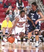 Freshman LaShaunda Pratt scored 11 second half points as the Eagles defeated Miami, 62-53.
