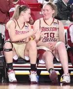 BC freshmen Stefanie Murphy and Carolyn Swords were named to the All-ACC Freshmen team today. Murphy also picked up the ACC Rookie of the Year award.