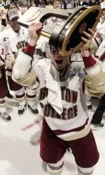 Junior Nathan Gerbe earned the team's Most Valuable Player Award at the 59th Annual Pike's Peak Club banquet on Sunday in Waltham, Mass.