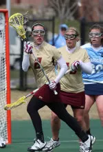 Freshman Jill Rekart recorded her first career hat trick in the win.