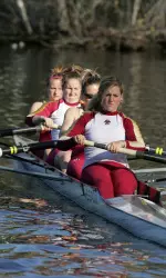 Rowers from the competing crews (BC, BU, Harvard, and MIT) will be wearing pink to help raise awareness about breast cancer.