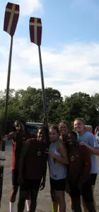 The girls prepare for a day on the water.
