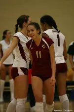 Brennan Clark had 12 digs to lead the Eagles.