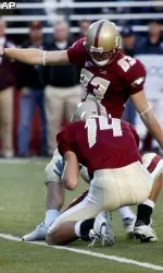 Aponavicius had an 18-yard field goal and four extra points, giving him 267 total points to surpass place-kicker Brian Lowe's (1986-89) mark of 262.