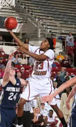 Jasmine Gill led the Eagles in scoring with 24 points against Harvard in the season opener.