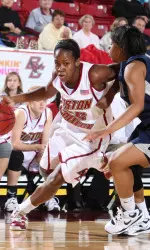 Senior Brittanny Johnson had 12 points, two steals and four rebounds in the win over Iowa.