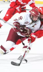 Captain Brock Bradford scored two goals - his 20th and 21st of the season - in BC's 4-3 overtime win over Providence.