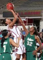 Sophomore Lauren Whitehurst records her first career double-double with an 11 point, 10 rebound performance against South Florida