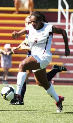 Natalie Crutchfield scored a goal in the 3-0 win over Northeastern this past weekend.