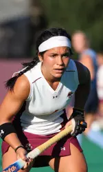 Chelsey Feole is at Junior World Cup training alogn with teammate Jessica Roberts.