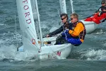 Adam Roberts (left) with teammate Evan Cooke in action. Roberts was named the ICSA Sportsman of the Year and was awarded the Robert Hobbs Trophy.