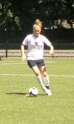 Freshman Kristen Mewis works on a drill during practice on Thursday.