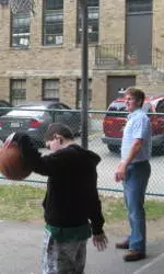 Men's Hockey visits Franciscan Children's Hospital