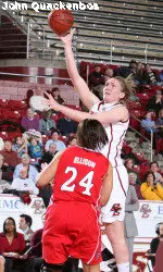 Junior Carolyn Swords notched her ninth double-double of the season with 17 points and 16 rebounds.