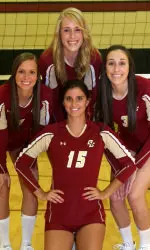 Volleyball Seniors (clockwise from top): Melanie Cimino, Dani Moskitis, Rose Hanley and Kristen Baader.