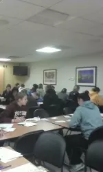 Over 130 student-athletes from 19 teams gathered on Sunday, November 7 from 5-7 p.m. in the Conte Forum Media Suite to make phone calls to Flynn Fund donors to thank them for their generous donations to Boston College Athletics.