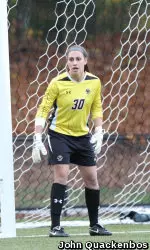 Jill Mastroianni earned her fourth shut out this season in a 2-0 win over Fairfield.