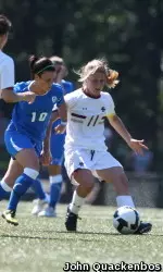 Senior Hannah Cerrone has been a mainstay in the back line for four years for the Eagles.