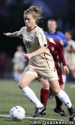 Kristie Mewis had one goal and two assists in a 4-1 win over Brown University on Wednesday night.